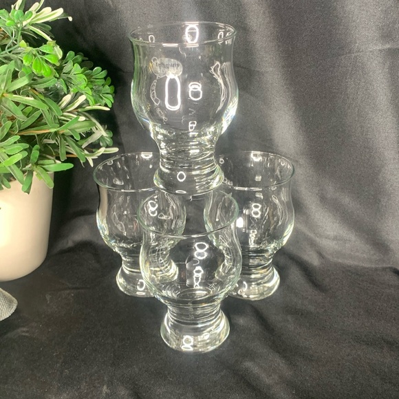 Set of 4 HARD TO FIND RARE L. E. Smith crystal glasses made in Belgium - Picture 1 of 10